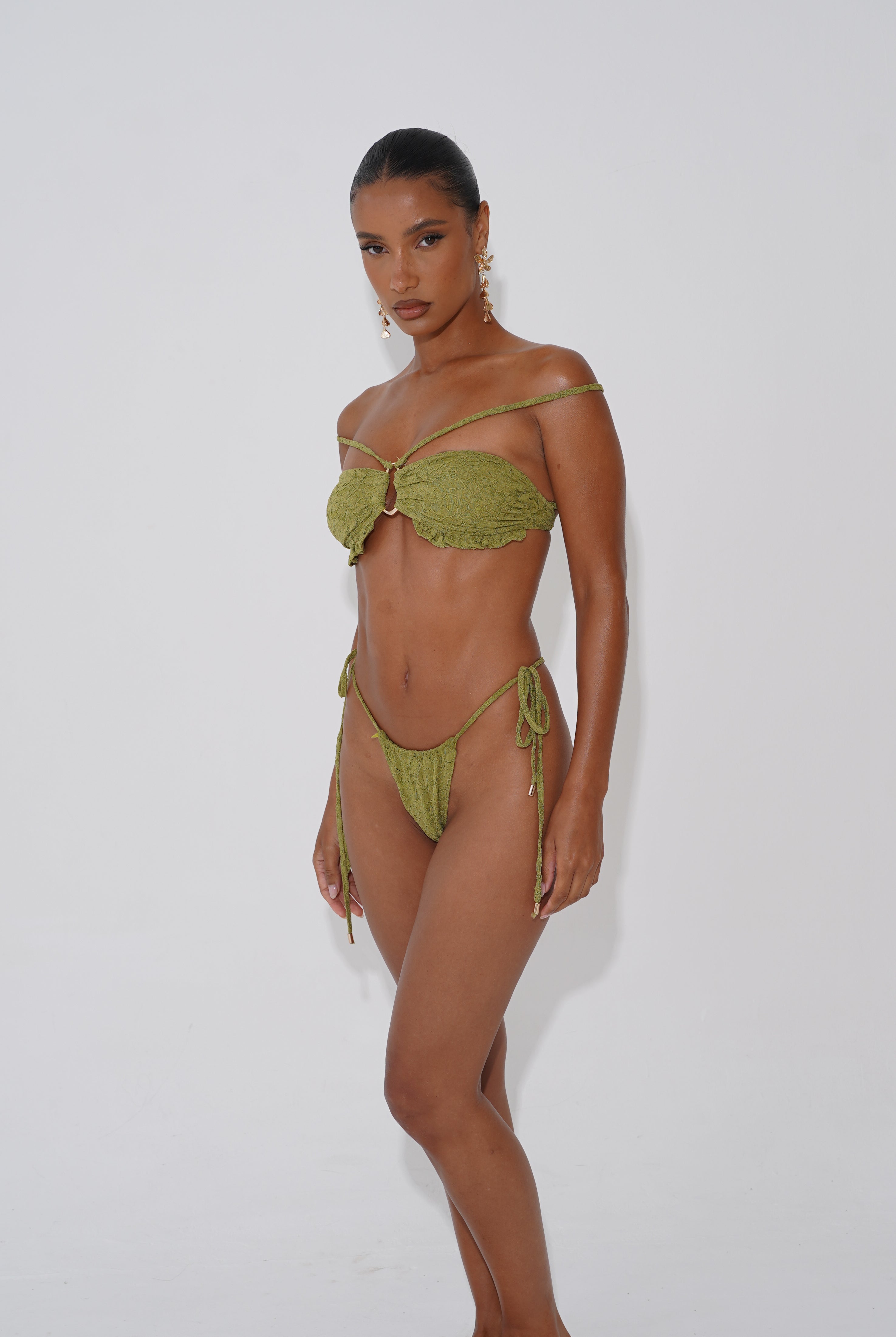 Lysha Bikini Top - Pistachio Lace (15461551702398)