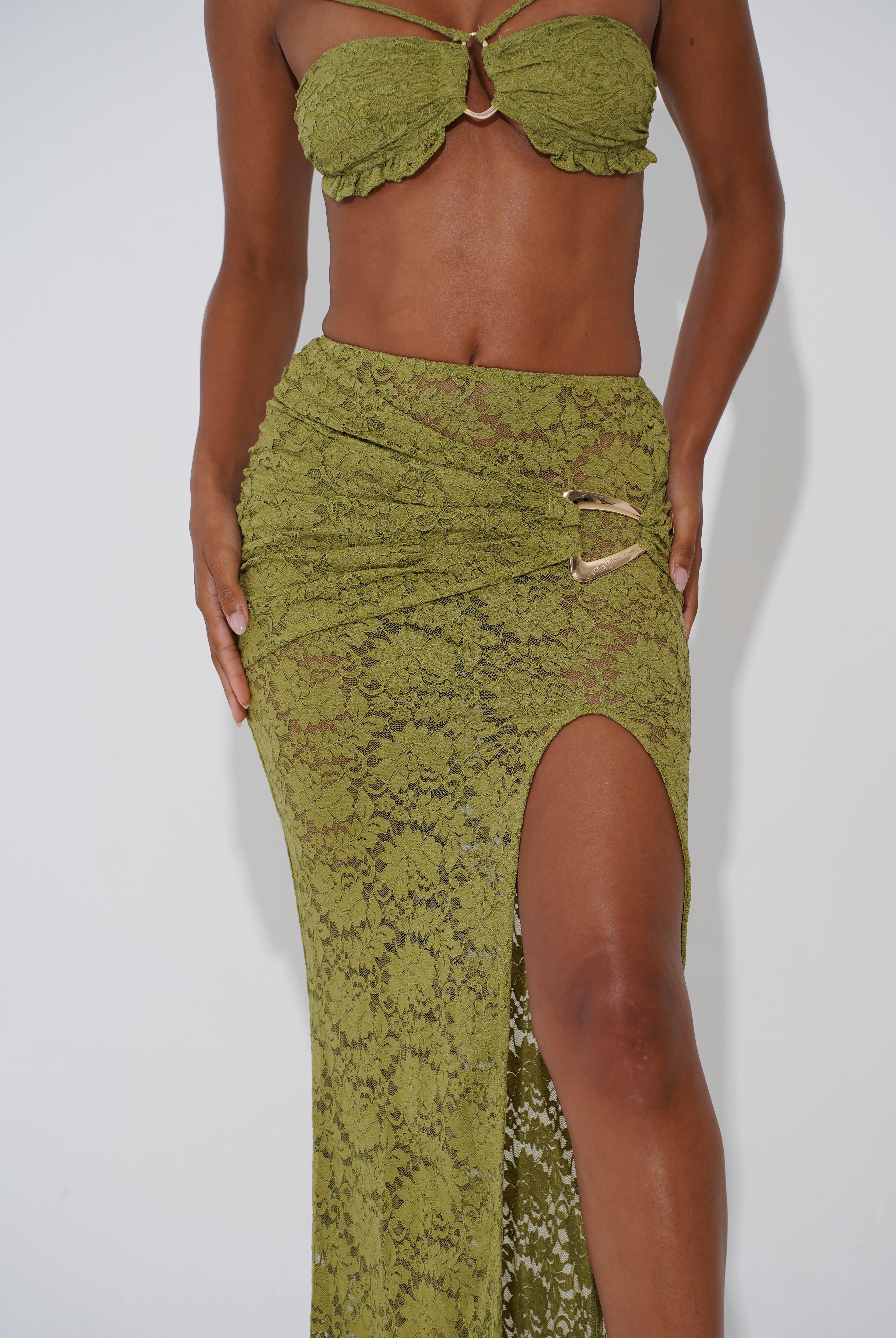 Lysha Maxi Skirt - Pistachio Lace (15461503304062)
