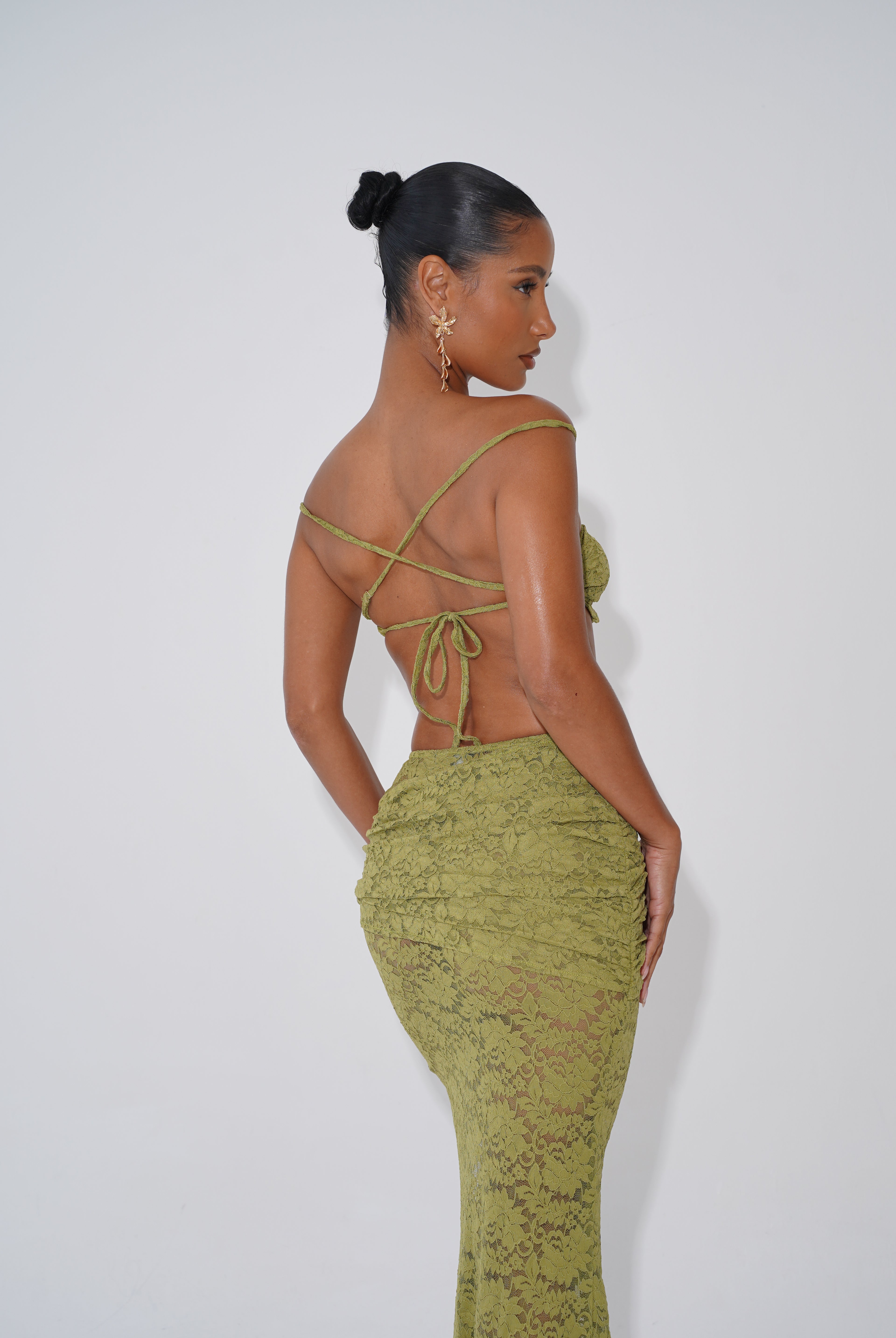 Lysha Maxi Skirt - Pistachio Lace (15461503304062)